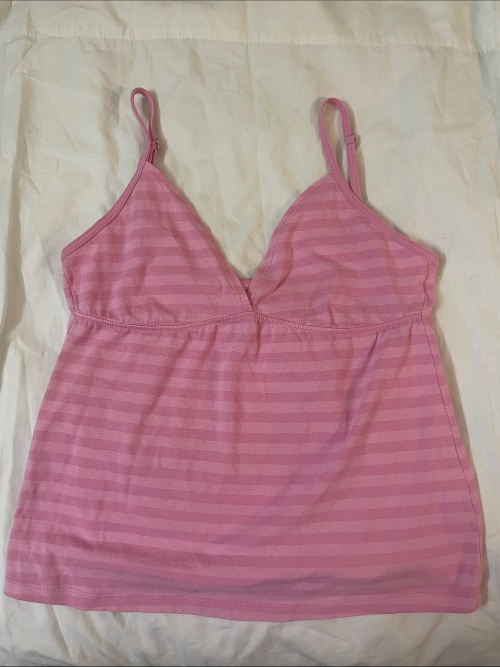 Brandy Melville Pink Striped Amara Tank